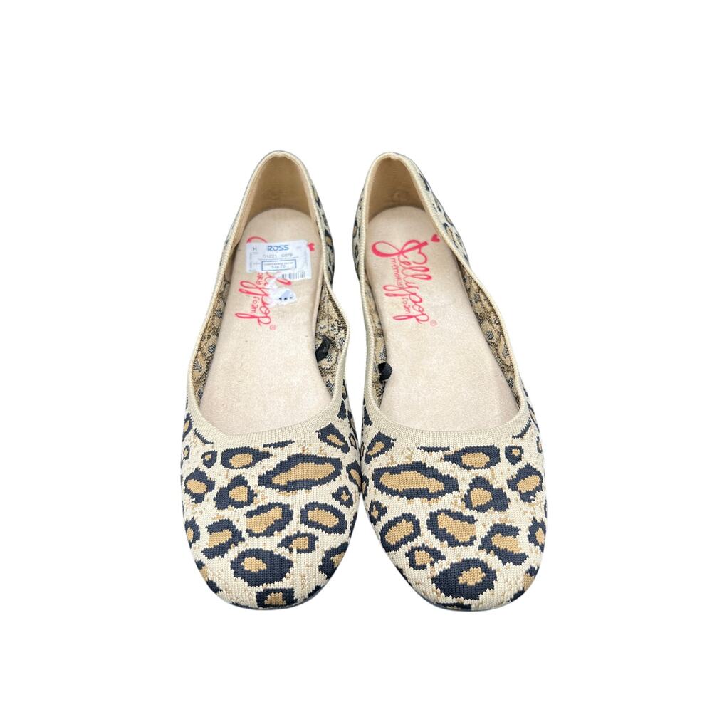 🐆 Animal Print Knit Ballet Flats Women’s 8.5W – Chic Neutral Leopard Style - Picture 3 of 7